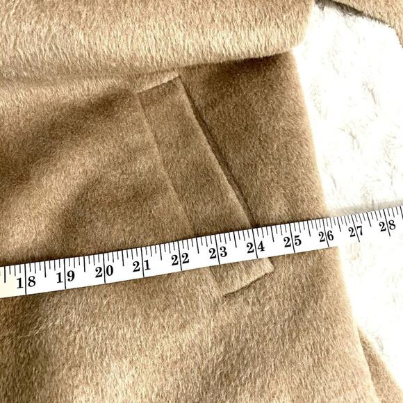 Trina Turk Beige Delaney Long Wrap Trench Wool Alpaca Blend Classic Coat 14 - Picture 9 of 10